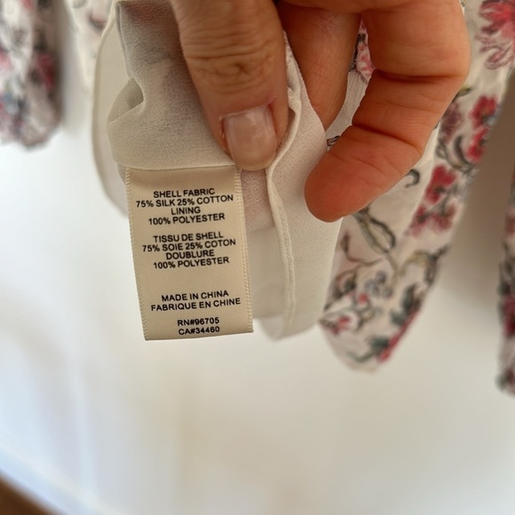 Rebecca Taylor Ruby Floral Silk Blend Boho Blouse | Size 8 | Romantic Fall Style - Picture 6 of 9